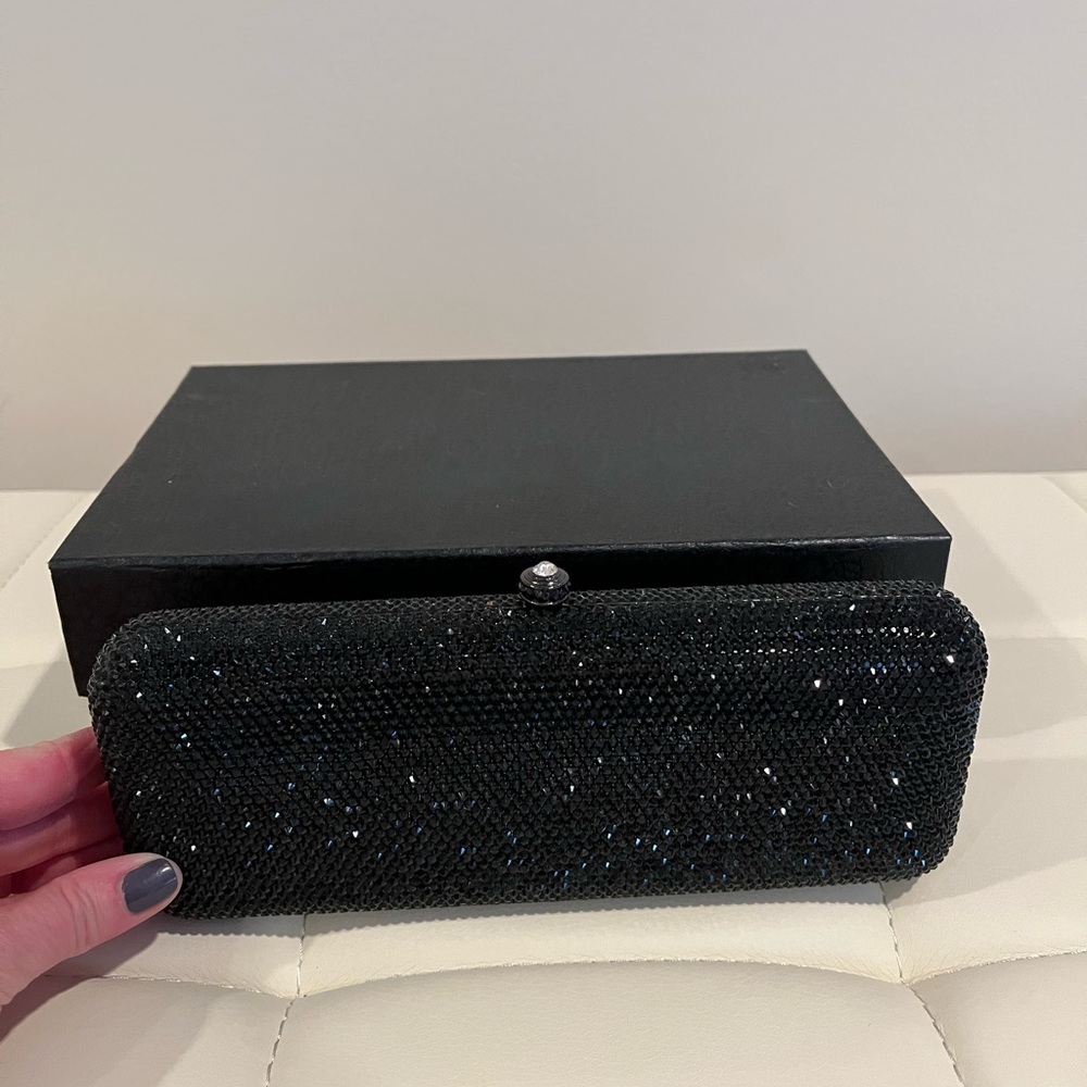 Black sequin evening bag